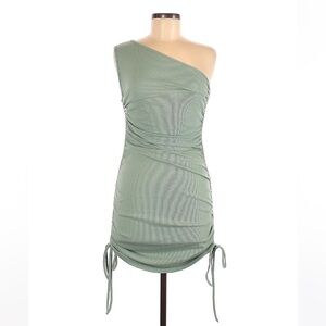 Shein Green Ruche Dress Size Medium